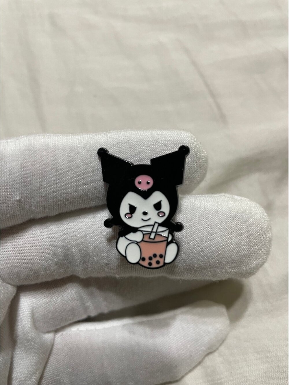 My melody kuromi enamel pin brooch anime cartoon cute funny Sanrio boba